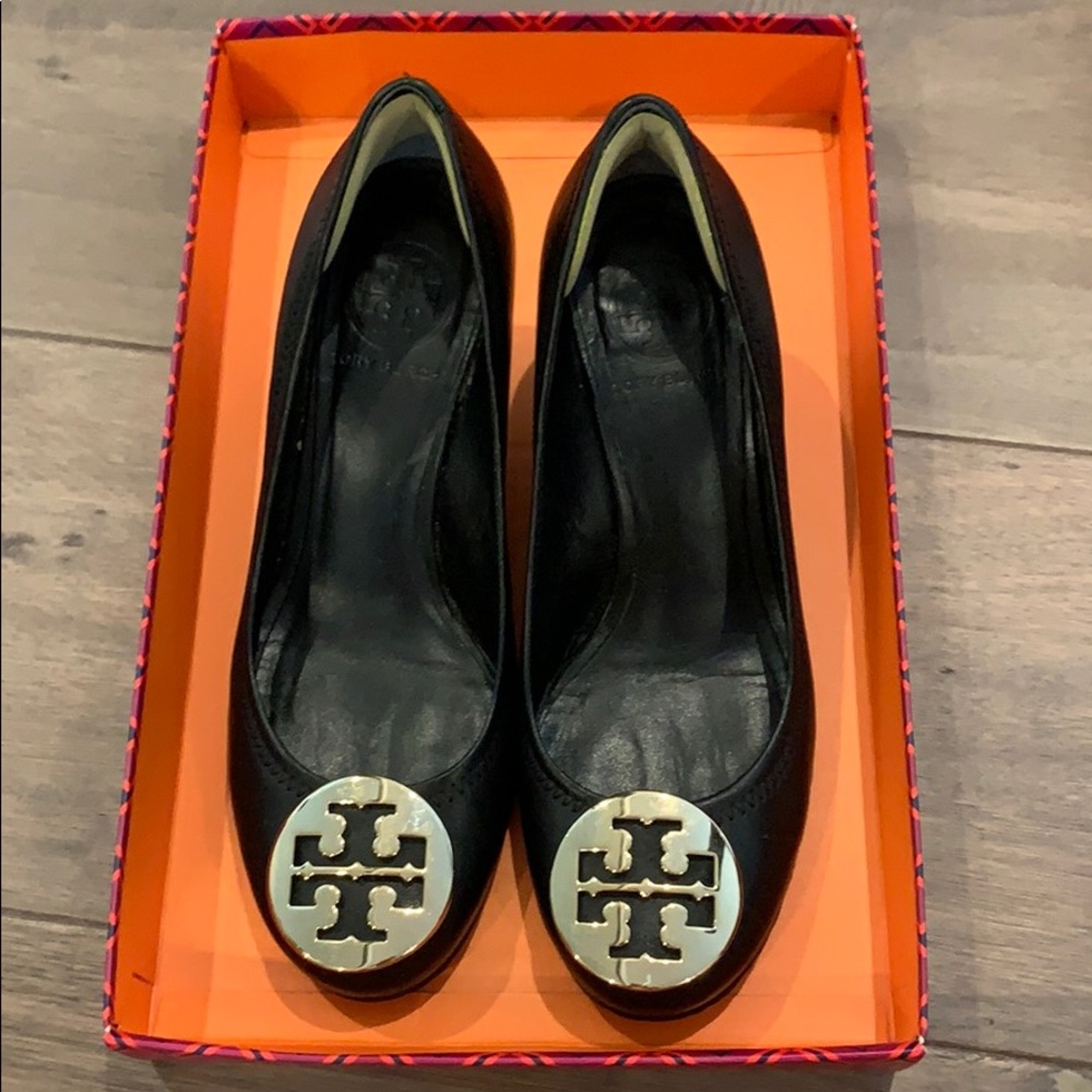 Tory Burch sally wedges. Great condition